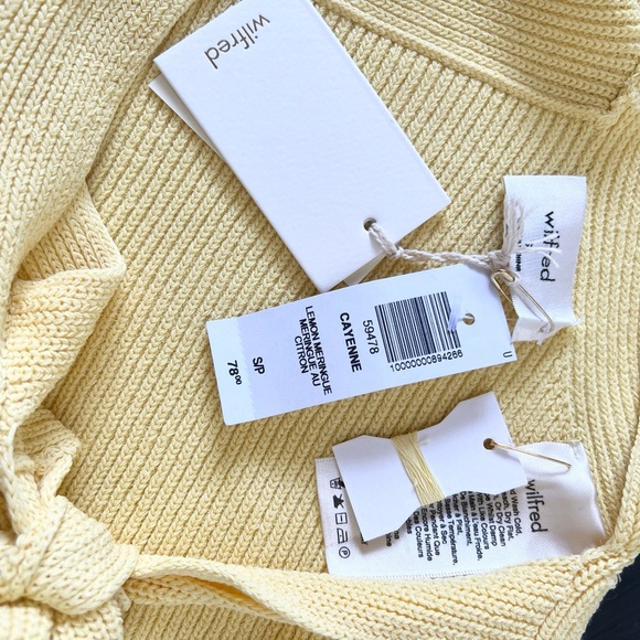 NWT ARITZIA SUMMER YELLOW WRAP TANK TOP WITH OPEN BACK - Picture 5 of 5